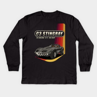 Chevy Corvette Stingray C3 Off-Road Kids Long Sleeve T-Shirt